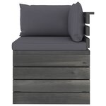 vidaXL Salon palette de jardin 5 Pièces avec coussins Bois de pin massif