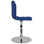 vidaXL Chaises pivotantes à manger lot de 2 bleu tissu