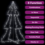 vidaXL Arbre de Noël cône 240 LED d'intérieur/d'extérieur 118x180 cm