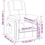vidaXL Fauteuil de massage Vert foncé Tissu