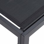 vidaXL Ensemble de canapé de jardin avec coussin 5 Pièces Noir Aluminium