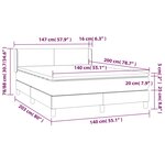 vidaXL Sommier à lattes de lit et matelas Vert foncé 140x200cm Velours
