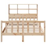 vidaXL Lit bibliothèque sans matelas 120x190 cm bois de pin massif