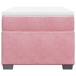 vidaXL Sommier à lattes de lit avec matelas Rose 90x190 cm Velours