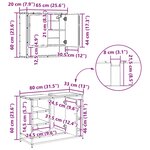 vidaXL Ensemble de mobilier de salle de bain 4 Pièces Chêne artisanal