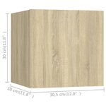 vidaXL Ensemble de meubles TV 6 Pièces Chêne sonoma Bois d'ingénierie