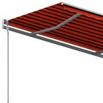 vidaXL Auvent manuel rétractable sur pied 450x350 cm Orange et marron