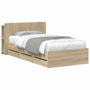 vidaXL Cadre de lit avec rangement Chêne Sonoma 80 x 200 cm