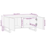 vidaXL Table basse Marron et Noir 80 x 50 x 40 cm