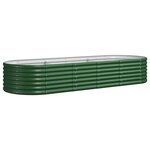 vidaXL Lit surélevé de jardin Acier galvanisé 224x80x36 cm Vert