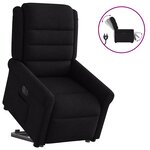 vidaXL Fauteuil inclinable électrique noir tissu