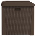 vidaXL Boîte de rangement de jardin marron 125 L PP