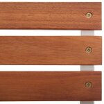 vidaXL Ensemble de bistro 3 Pièces Bois d'acacia Marron foncé et blanc