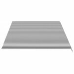 vidaXL Tissu de remplacement pour auvent Anthracite et blanc 5x3 5 m