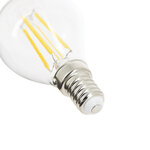 Lot de 2 ampoules à filament led p45  culot e14  4w cons. (40w eq.) - lumière blanc chaud