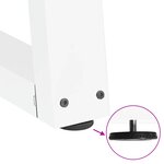 vidaXL Pieds de table basse en forme de V  2 pièces  blanc  40 x (30-31 3) cm  acier
