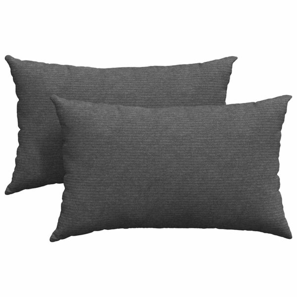 vidaXL Coussins de canapé 2 Pièces Gris foncé 50 x 30 cm