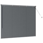 vidaXL Store de Fenêtre avec des rideaux Manuel Gris foncé Aluminium