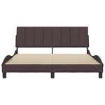 vidaXL Cadre de lit sans matelas marron foncé 160x200 cm tissu