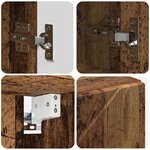vidaXL Ensemble de mobilier de salle de bain 4 Pièces Bois ancien