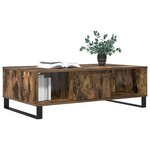 vidaXL Table basse chêne fumé 104x60x35 cm bois d'ingénierie