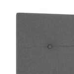 Headboard LED vidaXL Capitonné Bouton Gris Foncé 90 cm Tissu