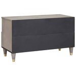 vidaXL Meuble TV Gris et or 80 x 33.5 x 46 cm Bois de manguier massif