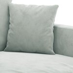 vidaXL Ensemble de canapés 2 Pièces avec coussins Gris clair Velours