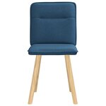 vidaXL Chaises à manger lot de 2 bleu tissu