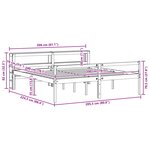 vidaXL Cadre de lit avec stockage 2 Pièces Cire marron Bois de Pin Massif