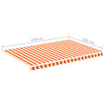 vidaXL Tissu de remplacement pour auvent Jaune et orange 4 5x3 m