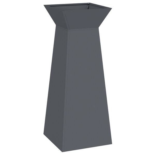 vidaXL Jardinière sur pilier avec bol anthracite  dimensions 40x40x100 cm en acier.