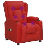 vidaXL Fauteuil de massage électrique Rouge bordeaux Similicuir