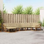 vidaXL Ensemble de canapés d'extérieur 7 pc Naturel et Beige