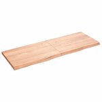 vidaXL Dessus de table marron clair bois chêne massif traité