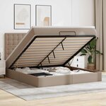 VidaXL Cadre de lit ottoman et matelas cappuccino 160x200cm similicuir