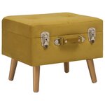 vidaXL Tabourets de rangement lot de 3 Jaune moutarde Velours