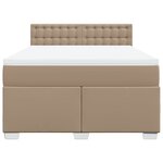 vidaXL Sommier à lattes de lit avec matelas Cappuccino 160x200 cm