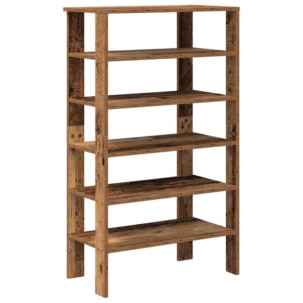 vidaXL Étagère à chaussures vieux bois 61x32x105 cm bois d'ingénierie