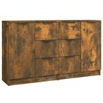 vidaXL Buffets 2 Pièces Chêne fumé 60x30x70 cm Bois d'ingénierie