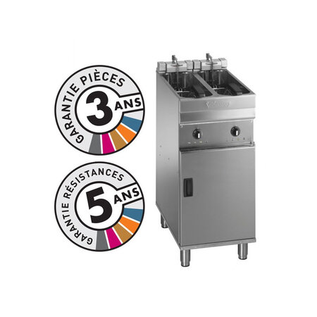 Friteuse électrique sur coffre - 2x 7-8 litres - valentine - evo2200 -  - acier inoxydable