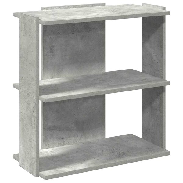 vidaXL Bibliothèque à 3 niveaux gris béton 60x30x60 cm bois ingénierie