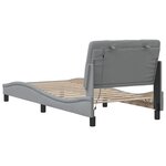 vidaXL Cadre de lit avec LED sans matelas gris clair 90x190 cm tissu