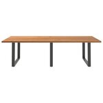 vidaXL Table à manger marron clair bois de chêne massif rectangulaire