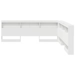 vidaXL Tête de lit de rangement Blanc 180 cm Bois d'ingénierie