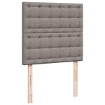 vidaXL Sommier à lattes de lit avec matelas Taupe 80x200 cm Tissu