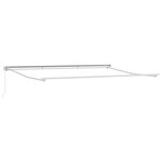 vidaXL Cadre de auvent manuel Réglable Blanc 5 × 3 5 m Acier