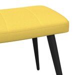 Vidaxl chaise de relaxation avec tabouret jaune moutarde tissu