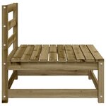 vidaXL Canapés de jardin sans accoudoirs 3 Pièces bois de pin imprégné