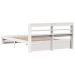 vidaXL Cadre de lit avec tête de lit sans matelas blanc 140x200 cm